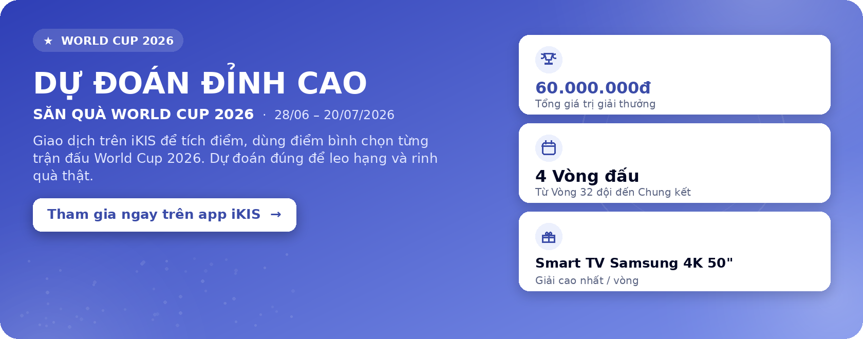 Dự đoán đỉnh cao săn quà world cup ikis