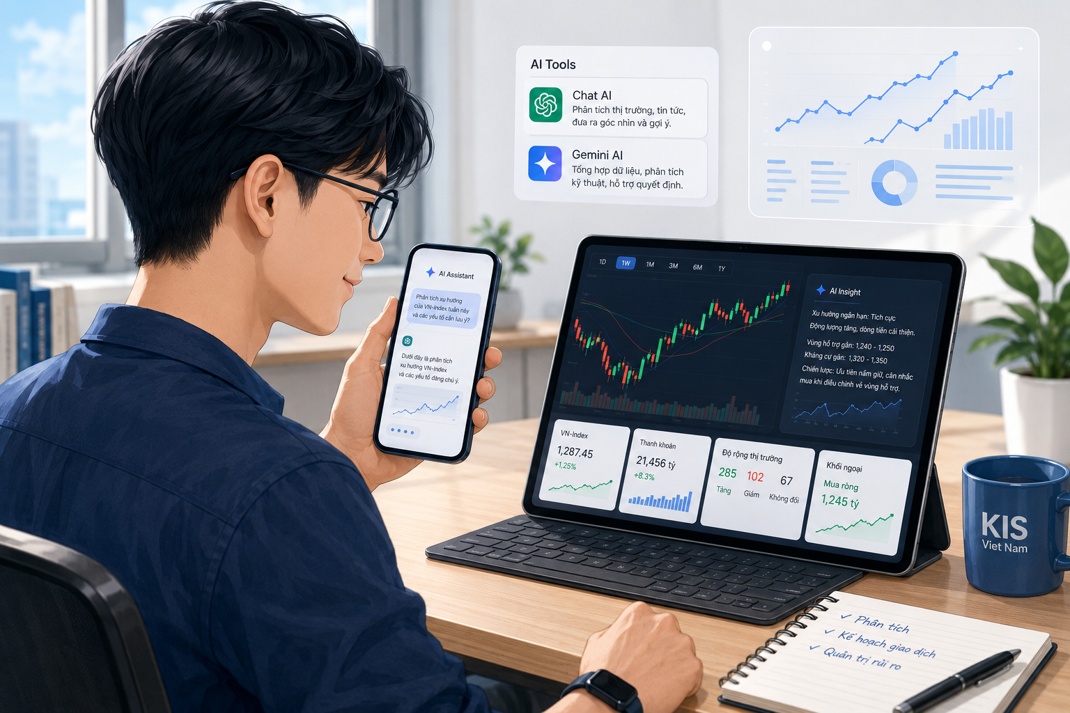 AI đầu tư chứng khoán: Promt cho ChatGPT, Gemini