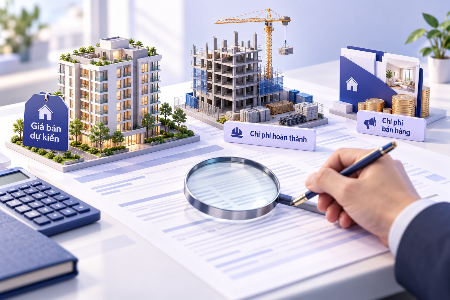 Ví dụ giả định tính giá trị thuần có thể thực hiện được của hàng tồn kho bất động sản.